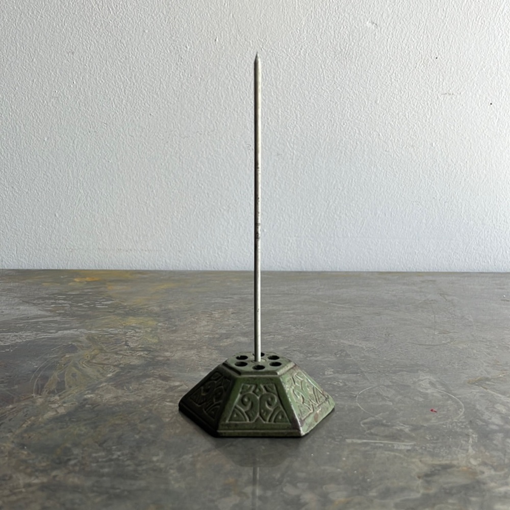 Vintage Cast Iron Check Receipt Spindle